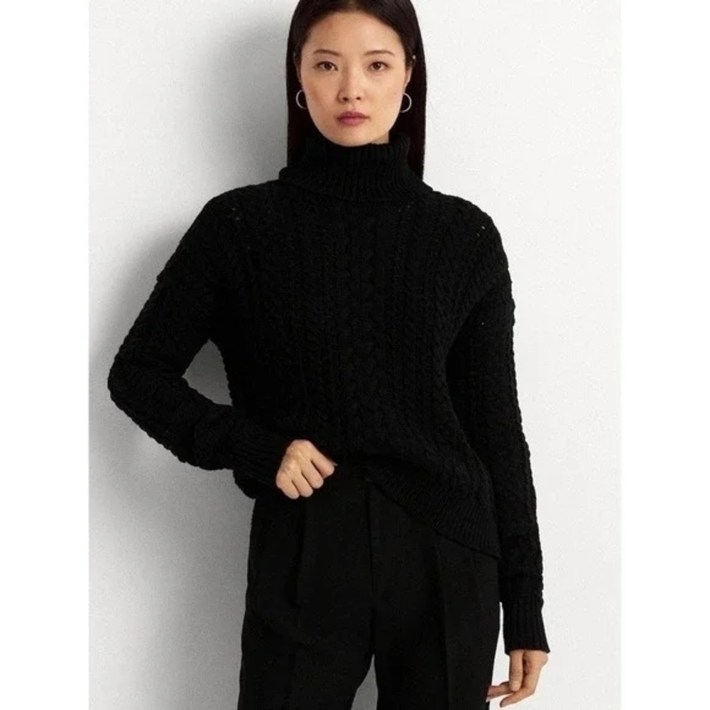 Ralph Lauren Black Turtleneck Sweater L